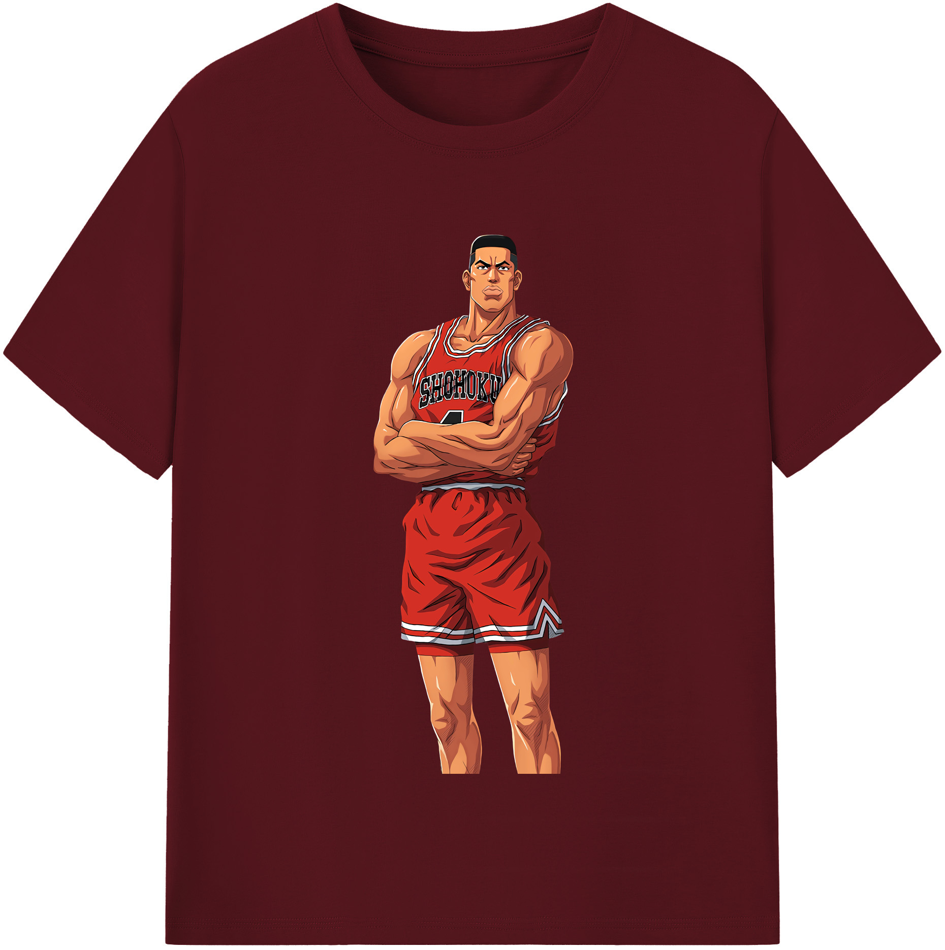 SLAM DUNK／スラムダンク 綿100％半袖Tシャツ（フロントプリント）